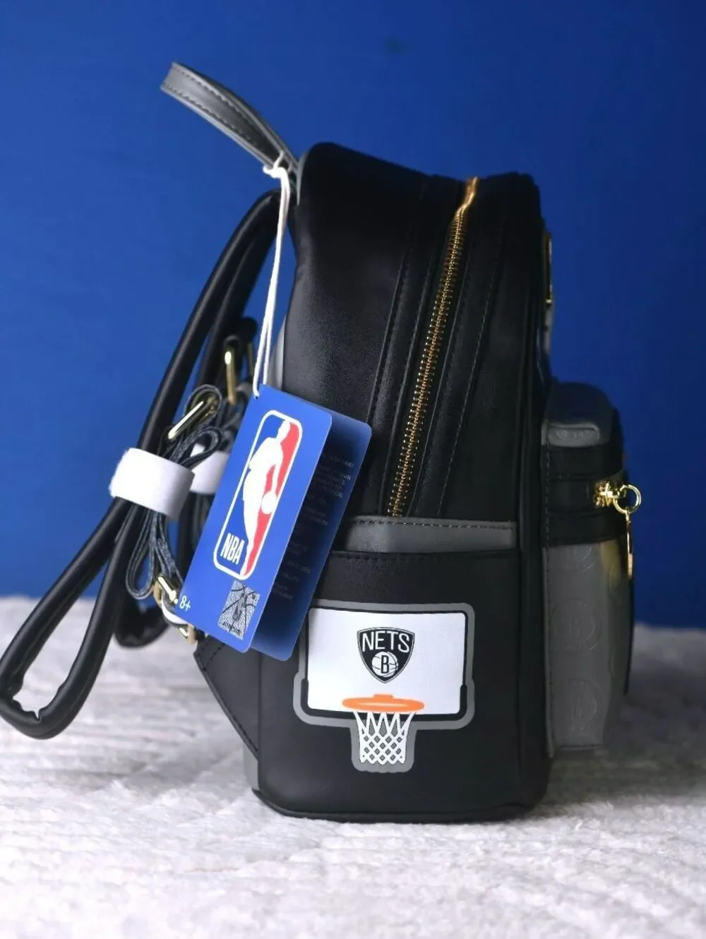 NBA Brooklyn Nets Patch Icons Mini Backpack & Wallet - NWT